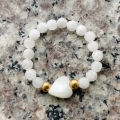 Fashion Natural Stone Moonstone Obsidian Rings For Women Girls Stainless Steel Beaded Ring Wedding Party Jewelry Gift Wholesale. 