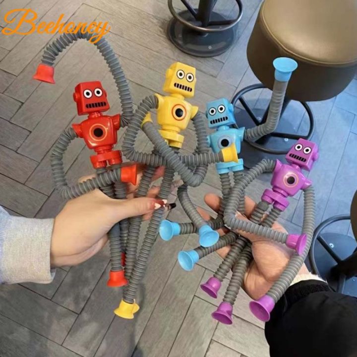 New Telecopic uction Cup Robot Toy Funny Pop Tube tre Relief enory Toy For Toddler Gift