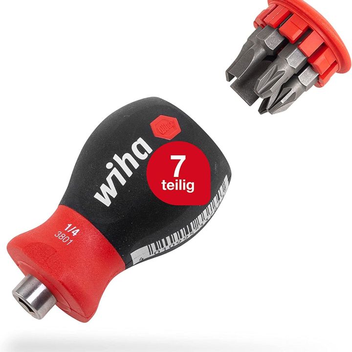 Wiha 3801-01 Magazine Bit-Holder Stubby 1/4'' (380101), Screwdrivers Set, Made in Germany.