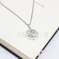 Genshin Impact Fatui Harbingers Scaramouche Theme Cosplay Titanium Steel Necklace Pendant Metal Choker 60cm Chain Accessories. 