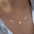 Personalized Custom Double Name Necklace Couple Necklace, Nameplate Custom Jewelry Gift For women. 