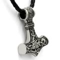 Dropshipping Thor Hammer Mjolnir Vikings Necklaces Men Amulet Scandinavian Male Pendant With Steel Chain Norse Jewelry. 