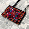 ZENZ Pakistani Traditional  Sindhi Embroidery Hand Made Bag Purse Clutch Size 12x8 and 9x7 inches Embroidered Sequins Work for Girls Women Handicraft Vintage Hippie. 
