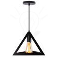 1 Pack Matte Black Triangle shape Pendant Light Fixtures Over Kitchen Island, Hanging Ceiling Lamp, E26/E27 Medium Base, Bulbs not Included.. 