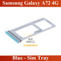 Samsung Galaxy A72 4G SIM Tray Sim Jacket Sim Slot Sim Door For Samsung Galaxy A72 4G - Blue. 