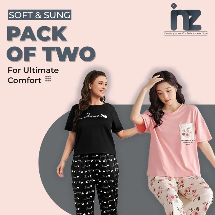 Night%20Suit%20for%20Girls%20&%20Women%20%E2%80%93%20Cotton%20Jersey%20Pajama%20Set%20%E2%80%93%20Girls%20Sleepwear%20Women%20Nightwear%20%E2%80%93%20Avocado%20Floral%20Print%20Summer%20Lounge%20Wear%20%E2%80%93%20Pack%20of%202%20%E2%80%93%20Girls%20(7%E2%80%9314%20Years)%20&%20Women%20(S%E2%80%93XL)%20-%20Image%202