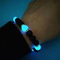 Natural Stone Elastic Bead Bracelet Glow In Dark Handmade Luminous Stone Bracelet. 