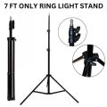 Aluminium 7 Feet Tripod Stand For Ring Light, Mobile Phones & DSLR Cameras - 360 Rotatable Portable & Adjustable 7 Ft Long Tripod With Mobile Holder & Ball Head - Best Use For Videography, Photography, Tiktok, Youtube, Studio Lighting, Equipment - Black. 