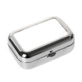 Portable Outdoor Travel Mini Ashtray Stainless Steel Sealed Pocket Storage Tray. 