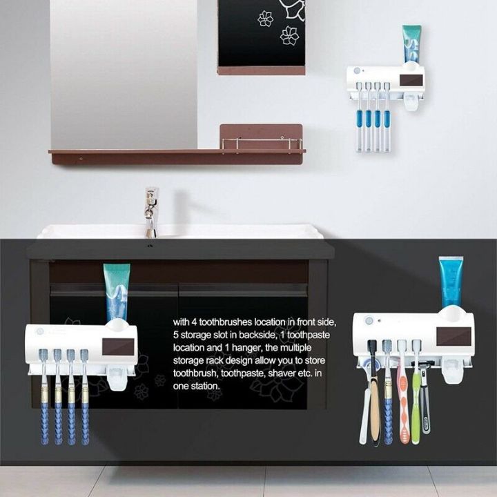 Solar UV Light Ultraviolet Toothbrush Sterilizer Automatic Toothpaste ...