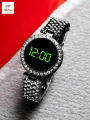 Elegant Women’s Digital Watch with Diamond Accents Luxury Stainless Steel Band Wrist Watch for Ladies Stylish Fashion Watch for Casual & Formal Wear. 