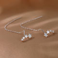Trend Long Wire Tassel Thread Chain Climb Star Heart Beads Pendants Drop Earring Layor. 