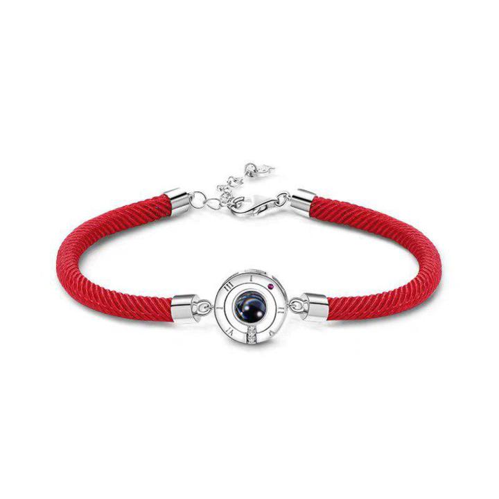 Fashion Bracelet 100 Languages "I Love You" Projection Charm Couple Bracelets for Women Lover Gifts