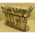 53Pcs. Cutlery Set 12 Person Serving 14-G With Stand Plain. 