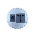 Desktop Power Outlet Socket with Internet Network Port. 