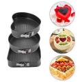 1 piece Cake Baking Spring Form Cake Pan 22,24 and 26cm, Round Square Heart Shaped Molds Non Stick Oven Baking Trays Cake Mold Bakeware Baking Tools. 