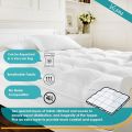 Mattress Toppers 4 Inch Thick White, Double Bed Soft, Machine Washable, Foldable and Portable, Noiseless Composition with Four Sided Anchor Corner Straps Size. 