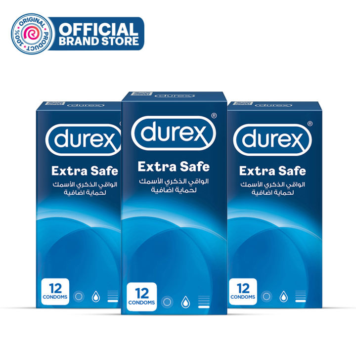 Durex Condoms Extra Safe 12 Pieces - Pack of 3