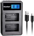Kastar LCD Dual Charger for NP-FW50 and Sony Alpha 6300 Alpha 6500 ILCE-QX1 Alpha 7 7R 7R II 7S a7R a7S a7R II a5000 a5100 a6000 a6300 NEX-7 DSC-RX10 DSC-RX10 II III 7SM2 ILCE-7R 7S. 