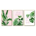 Nordic Tropical Green Leaves Canvas Painting Poster Wall Art Picture Room Decor. 