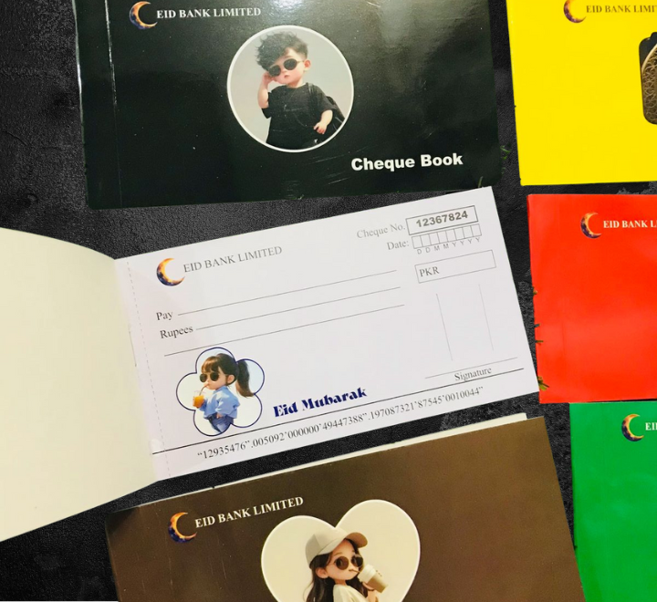 Cheque Book Style Eidi Envelopes – Pack of 6 Books | Daraz.pk