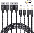 IWAVION iPhone Charger Cable, 4pack 3ft/1m Lightning Cable Nylon Braided iPhone Cable USB Sync Cord Fast iPhone Charging Cable for iPhone Xs Max X XR 8 7 6s 6 Plus SE 5 5s, iPad Mini/Air, iPod. 