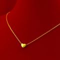 24K Gold Plated Heart Pendant Necklace for Women. 