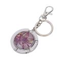 Keychain / Folding handbag hook bag hook door table Zinc alloy hook lily purple. 