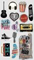 14Pcs Retro Aesthetic Stickers Pack | Vibe Music Movie Guitar Skateboard Decals for Laptop Phone Bottle | Vintage Grunge Style Dairies For Girls and Boys Vibes. 