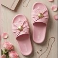 Luxury Microfiber House Slippers for Women 2026 - Elegant Fashion Design with Floral/Heart Embellishments, Comfortable Indoor Footwear. 