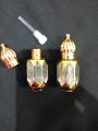 5 pcs 6ml Tomb Empty Fancy bottle with stick for Attar use all fragrance 6ml attar bottle travel size golden printed. 
