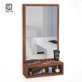 Wood Dressing Wall Mirrors/Wall Hanging Dressing Mirrors with Shelf/Decorative Wall Mirror/Dressing Table for Bedroom Living Room. 