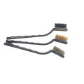 3 PCS Mini Wire Brush Set Steel Brass Nylon Brushes. 