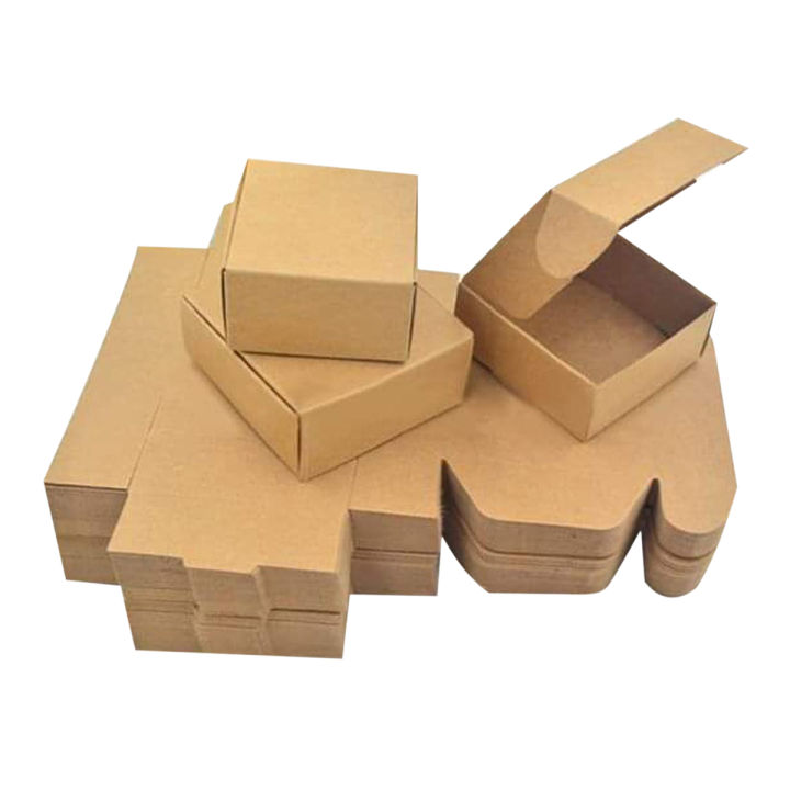 E-Commerce packing Boxes (Pack of 24; Square Kraft) for Christmas, Holidays, Birthdays, Weddings, Crafts, Fathers Day, Care Packages and More