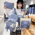 EFASHION 2022 Women Backpack 3 Pcs Set  School Bags For Teenage Girls  College Student Kids Book Bag Rucksack. 