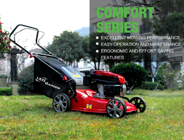 LEO LM46-L , 139cc / 4 HP PETROL ENGINE SELF-PROPELLED HAND PUSH GARDEN LAWNMOWER , EURPEON STANDARD