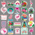 50 flamingo animal trend graffiti stickers for luggage, laptops, cars, foreign trade decorations. 