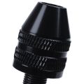 JOUYI 2X 0.3-3.6mm Keyless Drill Chuck Screwdriver Impact Driver Adaptor 1/4inch Drill Black. 