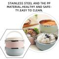 100% Stainless steel 2 Layer Round Lunch Box 2 Containers Lunch Box (1500 ml). 