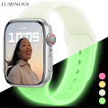 For AppleWatch silicone luminous watch strap, iwatch1-9/SE smartwatch strap. 