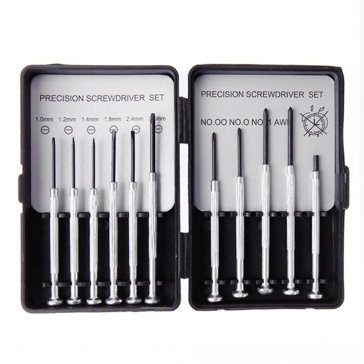 【HOT】 11PCS Professional Precision Screwdriver Set Mini Jewelers Watches Glasses Clock Jewelry Cell Phone Repairs DIY Tool Kit