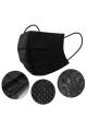 (100% - 3 Ply) Disposable Face Masks - (Black Color) - (50 Pcs)  | Good Packaging | 3   Protective Layers Surgical Face Mask - Comfortable, Soft,  Breathable. 