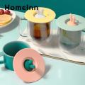 HomeInn Mug Lids Food Grade Rabbit Ear Silicone Coffee Cup Mug Covers. 