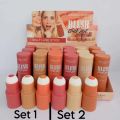 Pack of 3 Romantic Queen Multi-Use Stick Blush for Cheeks - Two Sets (1 and 2). 
