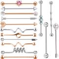 【beauty code】Steel Long Key Style CZ Ear Ring For Women Men Cartilage Earring Helix Body Piercing Jewelry Oreja. 