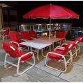 Waterproof High-quality Outdoor Garden Chair set with umbrella and table- 4 Years Warranty. 
