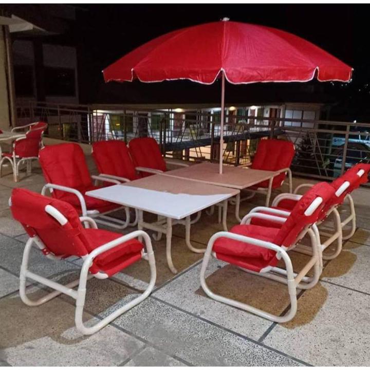 Waterproof High-quality Outdoor Garden Chair set with umbrella and table- 4 Years Warranty