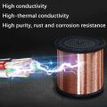 T2 100% Pure Copper Wire Copper Coil Conductive Copper Wire, Superfine Copper Wire, 0.1 0.2 0.3 0.4 0.5 1.0 1.5 2.0~5mm 1/5M. 