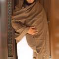 Dark Brown Pure Bannu Pashmina Dhussa Shawl (Handmade). 