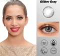 Ultra Vision Glitter Gray Shade Color Contacts Lens High Quality Eye Contact Color Lenses With Solution Kit Colored Lenses for Eyes Makeup. 